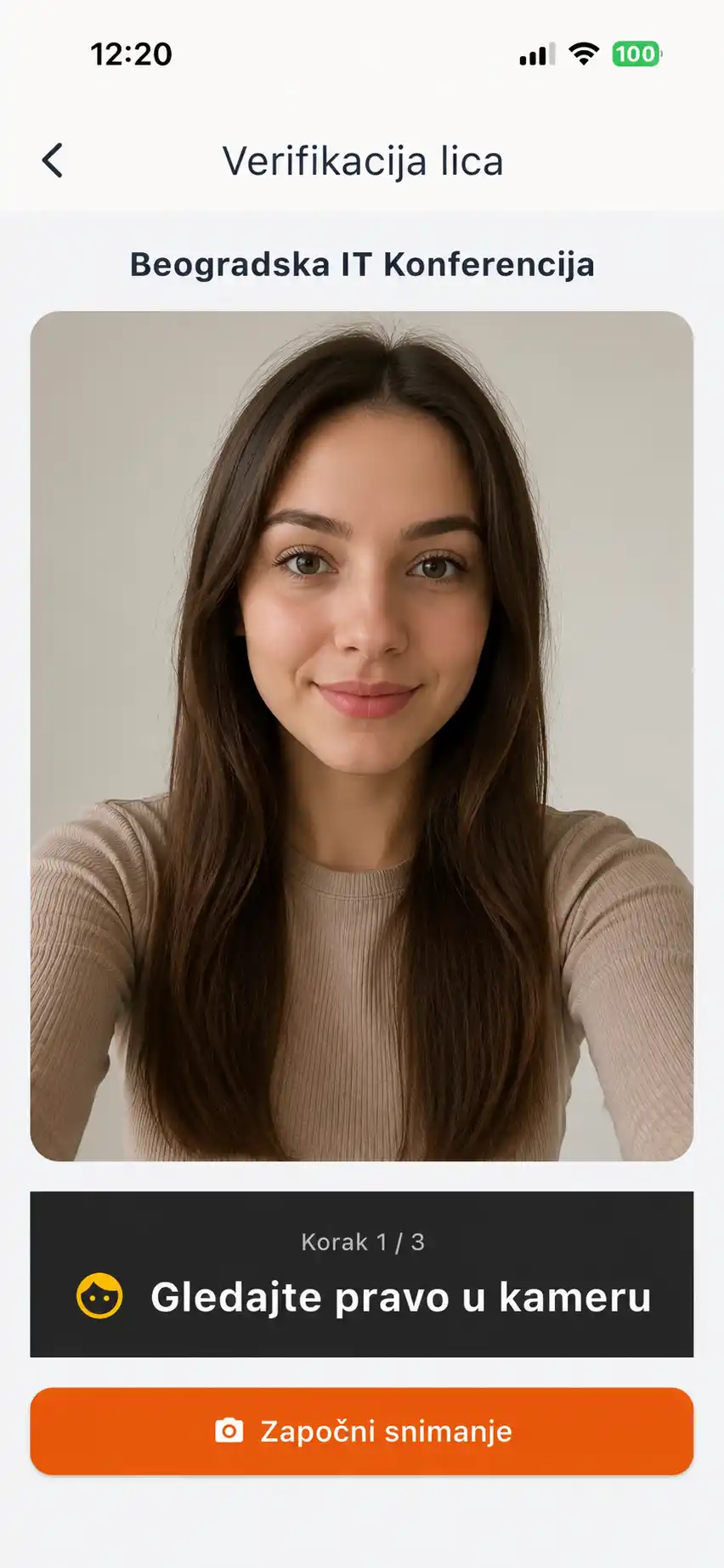 Mobilna aplikacija - selfi korak 1