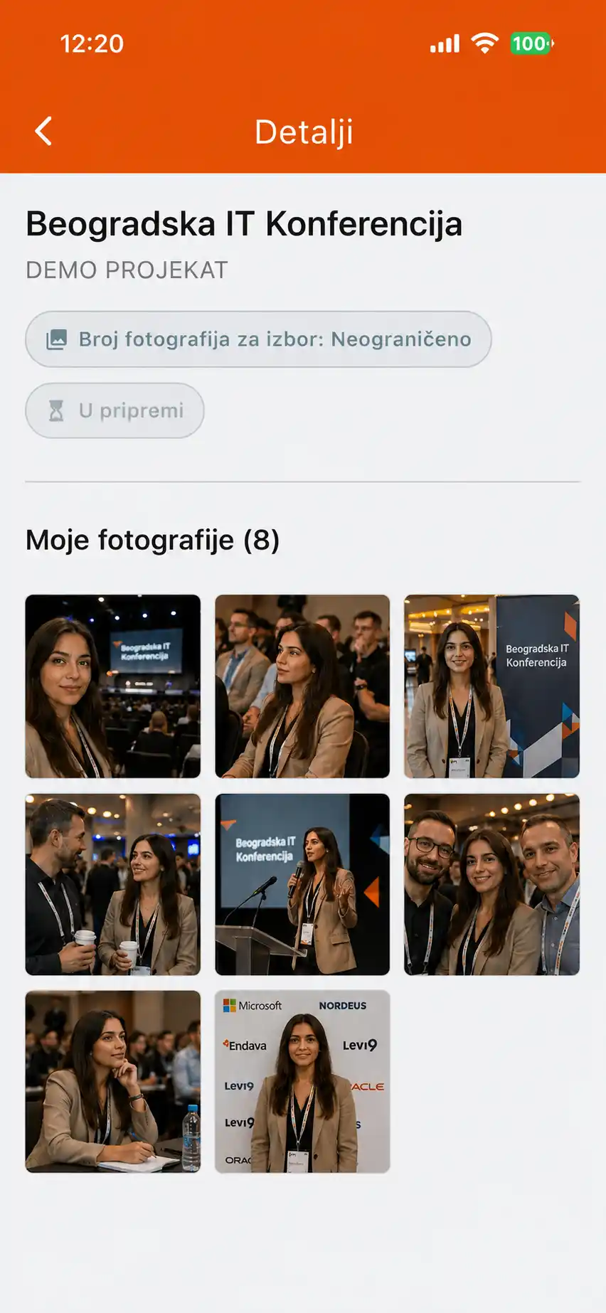 Mobilna aplikacija - biranje fotografija